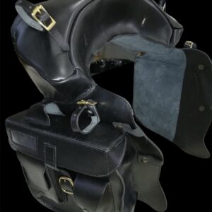 Leather Back Saddle Bag